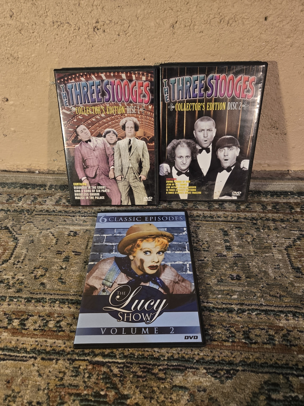 Lot Of 3 Vintage Comedy Sitcoms Three Stooges & I Love Lucy